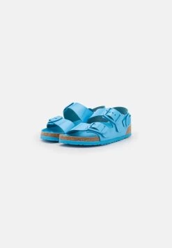 Birkenstock Milano Big Buckle Narrow - Sandales - High Shine Sky Blue -La Mode Soldes 1a8a282f7026470098dc1ebeec619a70