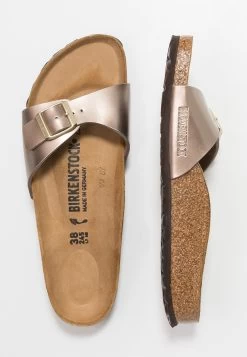 Birkenstock Madrid - Chaussons - Electric Metallic Taupe -La Mode Soldes 3b26177f26a344b28a97120b188be4af
