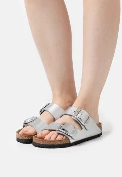 Birkenstock Arizona Big Buckle Narrow Fit - Chaussons - Metallic Silver