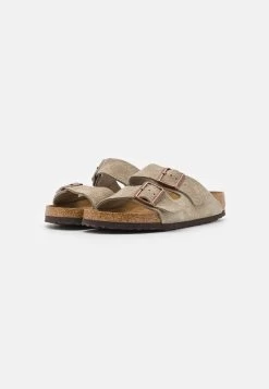 Birkenstock Arizona Soft Footbed Unisex - Chaussons - Taupe -La Mode Soldes 5ea271456ef94cef96052052517b9113