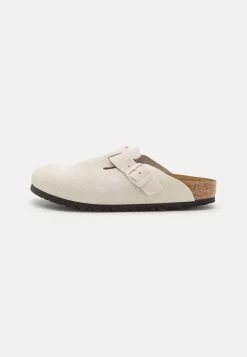 Birkenstock Boston - Chaussons - Antique White