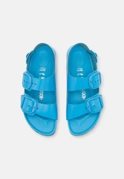 Birkenstock Milano Big Buckle Narrow - Sandales - High Shine Sky Blue -La Mode Soldes 76207eb22c564e278a265aa4d9310f91
