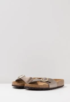 Birkenstock Madrid - Chaussons - Electric Metallic Taupe -La Mode Soldes 7765f64b418c4b9a984ae8f7ab4f144d