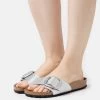 Birkenstock Madrid Big Buckle - Mules - Metallic Silver -La Mode Soldes 8a552d5cb60e463a9da9dc4b8b1b032f