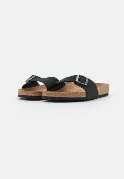 Birkenstock Madrid Earthy Vegan Regular Fit - Mules - Black -La Mode Soldes be4df8e41a9b4f958dc3470060a39ad5