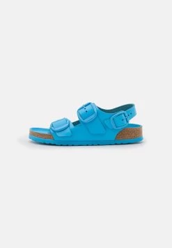 Birkenstock Milano Big Buckle Narrow - Sandales - High Shine Sky Blue -La Mode Soldes cc30711ee5b745de82a8713fb0aaf5d7