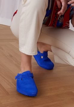 Birkenstock Boston Vl Narrow - Chaussons - Ultra Blue -La Mode Soldes f24b4f67717d4a97abfa2166b52443aa