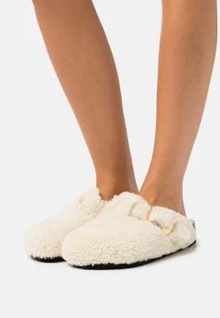 Birkenstock Boston Big Buckle Logo Regular - Chaussons - Eggshell