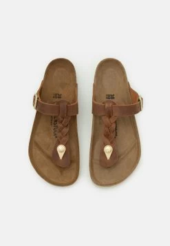 Birkenstock Gizeh Braided Fl Regular - Chaussons - Cognac -La Mode Soldes 1594aefe591b4736adec0ff03b29b447