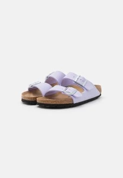 Birkenstock Arizona Vegan Narrow Fit - Chaussons - Soft Purple Fog -La Mode Soldes 295105ed342f4f48a5d0b365fa743a1a