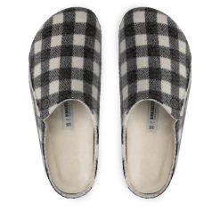 Chaussons Birkenstock Zermatt 1017543 Plaid White -La Mode Soldes chaussons birkenstock zermatt 1017543 plaid white 4