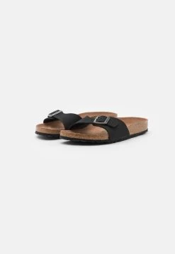 Birkenstock Madrid Bfbc Earthy Vegan Narrow - Chaussons - Black -La Mode Soldes ff5ff8c13980480a9b65713696233f52