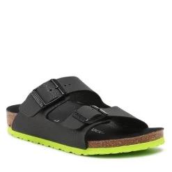 Mules / Sandales De Bain Birkenstock Arizona Kids 1022369 Desert Soil Black Lime