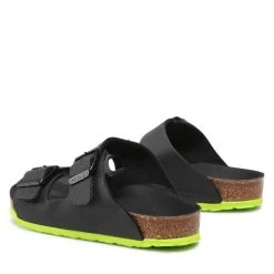 Mules / Sandales De Bain Birkenstock Arizona Kids 1022369 Desert Soil Black Lime -La Mode Soldes mules sandales de bain birkenstock arizona kids 1022369 desert soil black lime 3